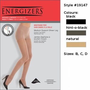 Energizers Medium Support Waistband-free Pantyhose [style ..