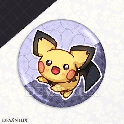 POKEMON (GEN 2)- #172 - Pichu | Button 38 m m POKEMON (GEN 2)- #172 - Pichu | Button 38 m m