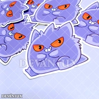 Gengar - Sitting | Sticker 2" - 6cm