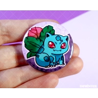 POKEMON (GEN 1) - #001-#003 - Bulbasaur, Ivysaur, Venusaur | Button 38 m m