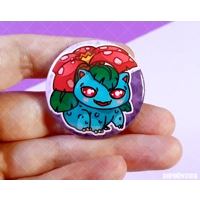 POKEMON (GEN 1) - #001-#003 - Bulbasaur, Ivysaur, Venusaur | Button 38 m m