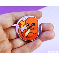 POKEMON (GEN 1) - #004-#006 - Charmander, Charmeleon, Charizard | Button 38 m m