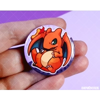 POKEMON (GEN 1) - #004-#006 - Charmander, Charmeleon, Charizard | Button 38 m m