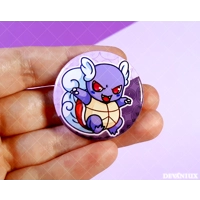 POKEMON (GEN 1) - #007-#009 - Squirtle, Wartortle, Blastoise | Button 38 m m