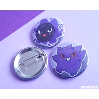 POKEMON: Ghastly, Haunter, Gengar | BUTTON 38 mm / 1.5 inch
