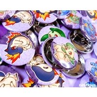 POKEMON (GEN 1) - #25-#26 - Pikachu, Raichu  | Button 38 m m