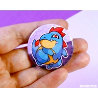 POKEMON (GEN 2) - #158-#160 Totodile, Croconaw, Feraligatr | Button 38 m m