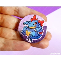 POKEMON (GEN 2) - #158-#160 Totodile, Croconaw, Feraligatr | Button 38 m m