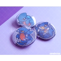 POKEMON: Gible, Gabite, Garchomp | BUTTON 38 mm / 1.5 inch