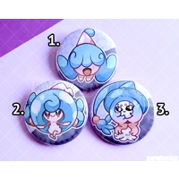 POKEMON (GEN 8) - #586-585 Hatenna, Hattrem, Hatterene - | Button 38 m m