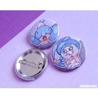 POKEMON (GEN 8) - #586-585 Hatenna, Hattrem, Hatterene - | Button 38 m m