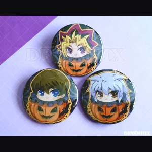 YUGIOH: 'Halloween:' Yami Yugi, Kaiba, Yami Bakura | BUTTON 38 mm/1.5 inch