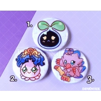 DIGIMON: Nyokimon, Yokomon, Biyomon | BUTTON 38 mm/1.5 inch