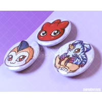 DIGIMON: Punimon, Tsunomon, Gabumon | BUTTON 38 mm/1.5 inch
