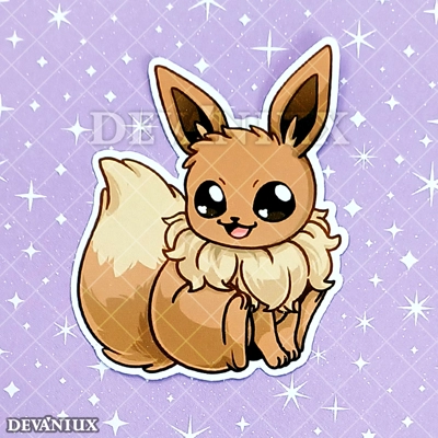 Eevee - Sitting | Sticker 2 Eevee - Sitting | Sticker 2