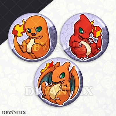 POKEMON (GEN 1) - #004-#006 - Charmander, Charmeleon, Char.. POKEMON (GEN 1) - #004-#006 - Charmander, Charmeleon, Char..