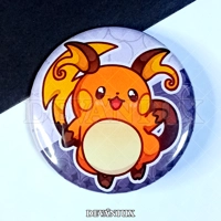 POKEMON (GEN 1) - #25-#26 - Pikachu, Raichu  | Button 38 m m