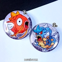POKEMON (GEN 1) - #129-#130 - Magikarp, Gyarados | Button 38 m m