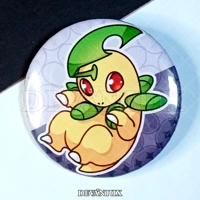 POKEMON (GEN 2) - #152-#154 - Chikorita, Bayleef, Meganium | Button 38 m m