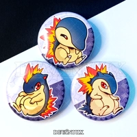 POKEMON (GEN 2) - #155-#157 Cyndaquil, Quilava, Typhlosion | Button 38 m m
