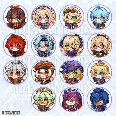 BUTTON Genshin Impact | SET 1