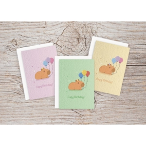 Capybara birthday card