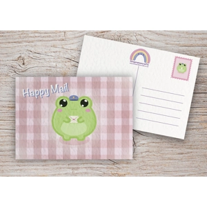 Frog Postcard, Happy Mail, Recycled Postcard