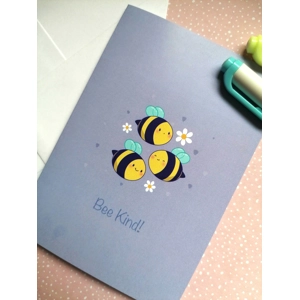 Bee Kind, Recycled greeting card