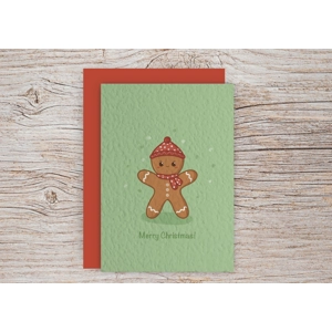 Merry Christmas, Gingerbread man Card