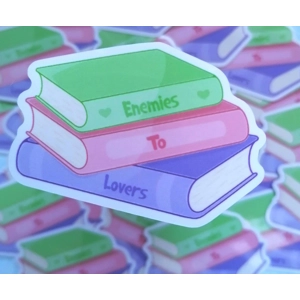Bookish Sticker, Enemies to lovers vinyl sticker, ereader sticker
