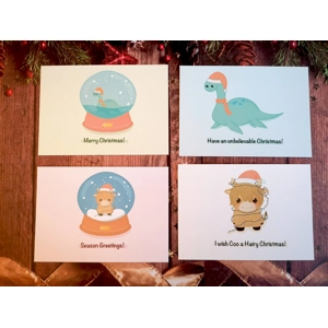 Scotland christmas Postcards set
