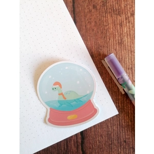 Nessie Loch Ness Monster Sticker, Snow Globe sticker
