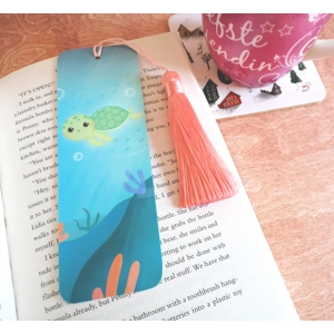 Sea Turtle Bookmark with tassle (Choose Colour)