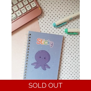 Reusable Sticker Book, Octopus Sticker Storage Book, Sticker Album. A6, 50 Sheets