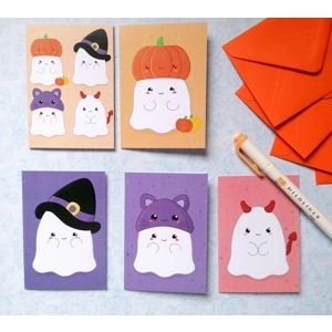 Mini Halloween card set