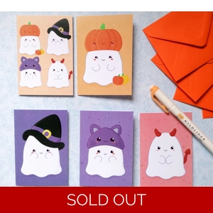 Mini Halloween card set Mini Halloween card set