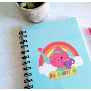 Positivitea Notebook, Journal with Dotted or Lined Pages