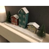 Snowy christmas house scene