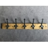 Rustic five-hook coat hook