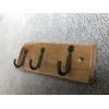 Hardwood three-hook coat hook