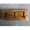 Hardwood three-hook coat hook