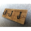 Hardwood three-hook coat hook