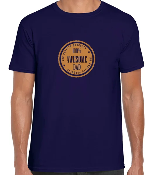 100% Awesome Dad T-Shirt
