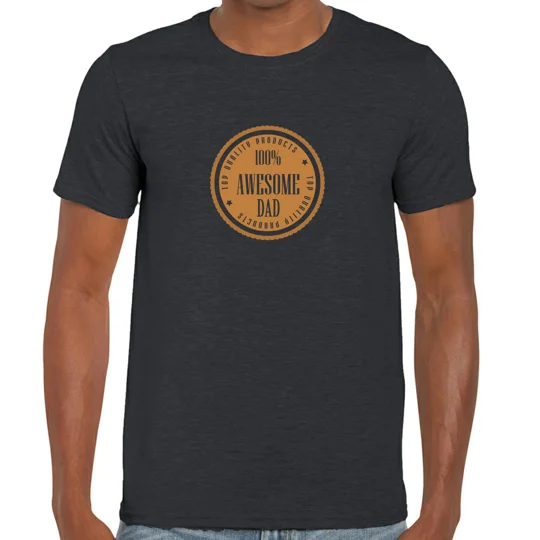100% Awesome Dad T-Shirt