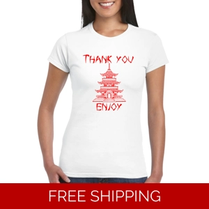 Thank You, Enjoy Ladies T-Shirt