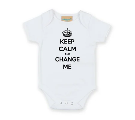 Keep Calm And Change Me Babygrow