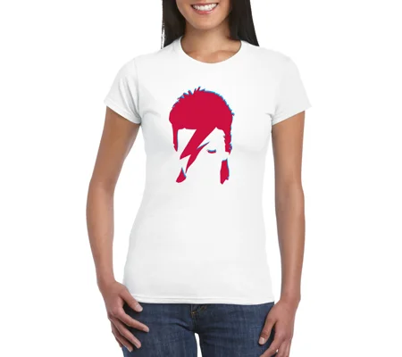 David Bowie 2 Colour Aladdin Sane Ladies T-Shirt