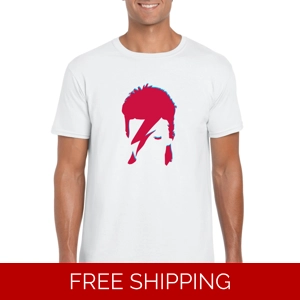David Bowie 2 Colour Aladdin Sane T-Shirt