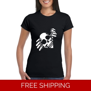 Escaping Skeleton Ladies T-Shirt