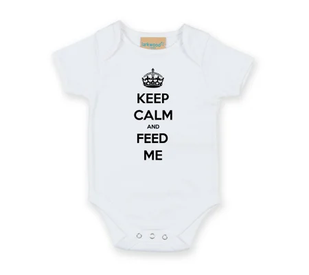 Keep Calm And Feed Me Babygrow